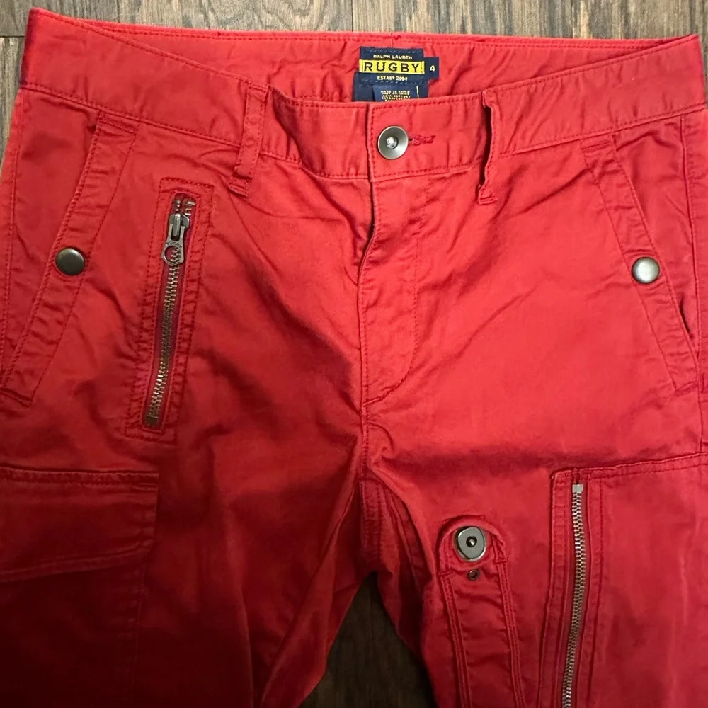 Vintage Ralph Lauren Rugby Slim Fit Utility Pants with Hardware y2k - Picture 4 of 11